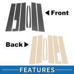 7pcs Door Pillar Window Trim for Ford Maverick (2022–2023) Carbon Fiber