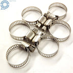 Set of 50 Stainless Steel Hose Clamps for Fuel Line (Adjustable)