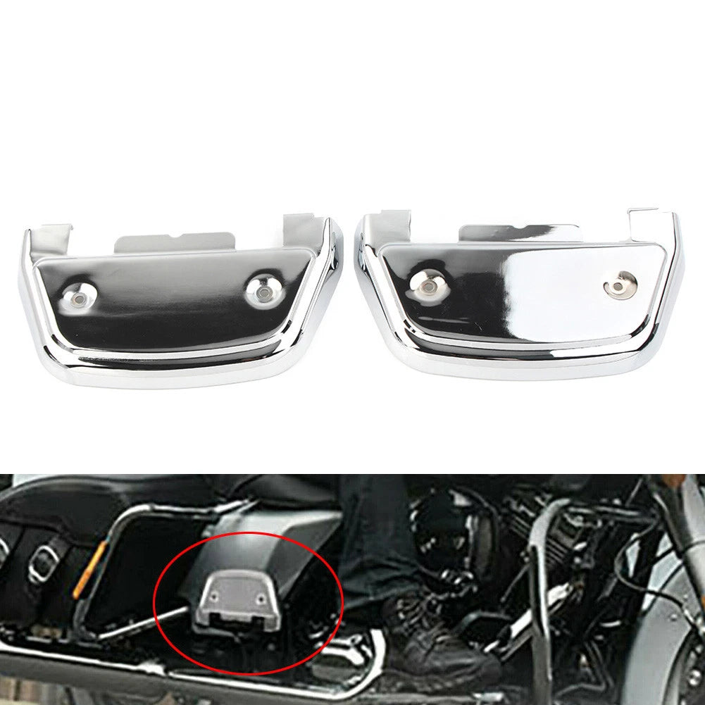 Pair Chrome Footboard Covers for Harley Touring Road Glide