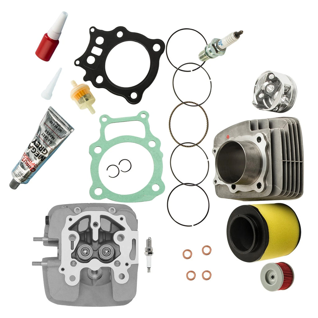 Cylinder Head w/ Piston Gasket Kit for Honda TRX350 Rancher (2000–2006)