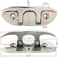 Set of 4 Folding Flip-up Cleats for Marine Boat Dock (Heavy Duty Stainless Steel)