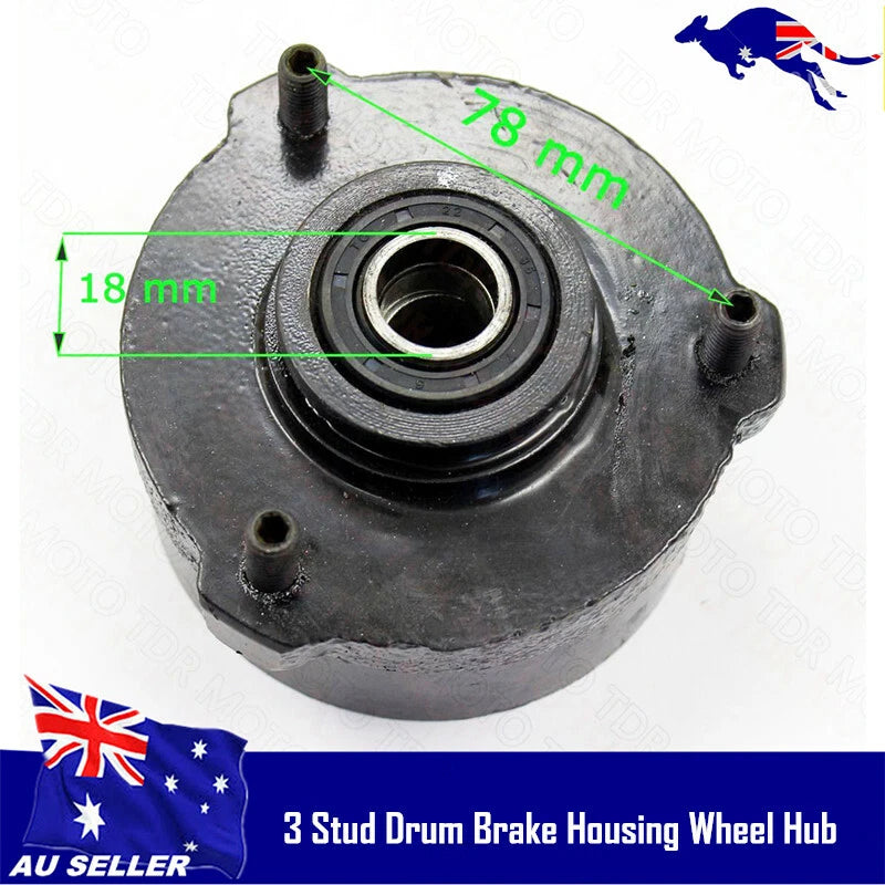 3 Stud Drum Brake Housing Wheel Hub for 50cc 110cc 125cc ATV Quad Bike Gokart