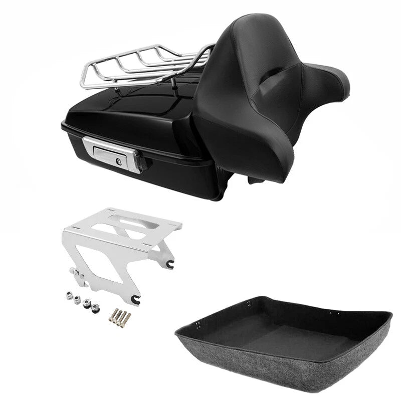 Chopped Trunk Backrest Solo Mount Rack for Harley Low Rider S (2018–2025)