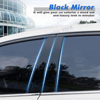 Piano Black Window Pillar Posts Door Trim Kit for Dodge Charger (2011-2024)