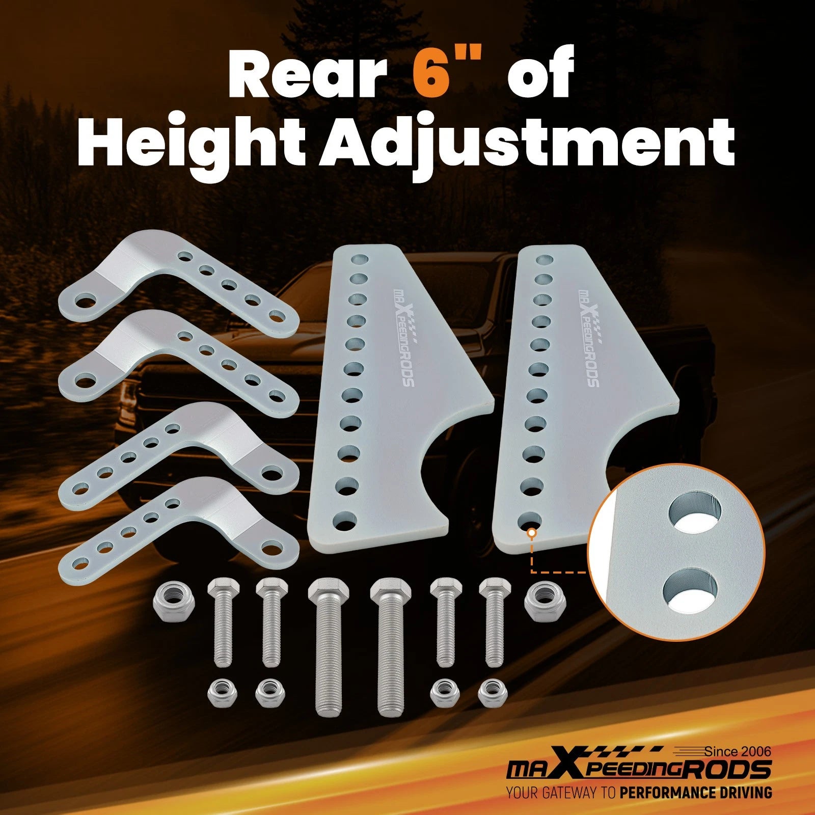 Adjustable Lower Coil Over Shock Mount Kit for 3" Axle Tubes Universal (2000–2005)