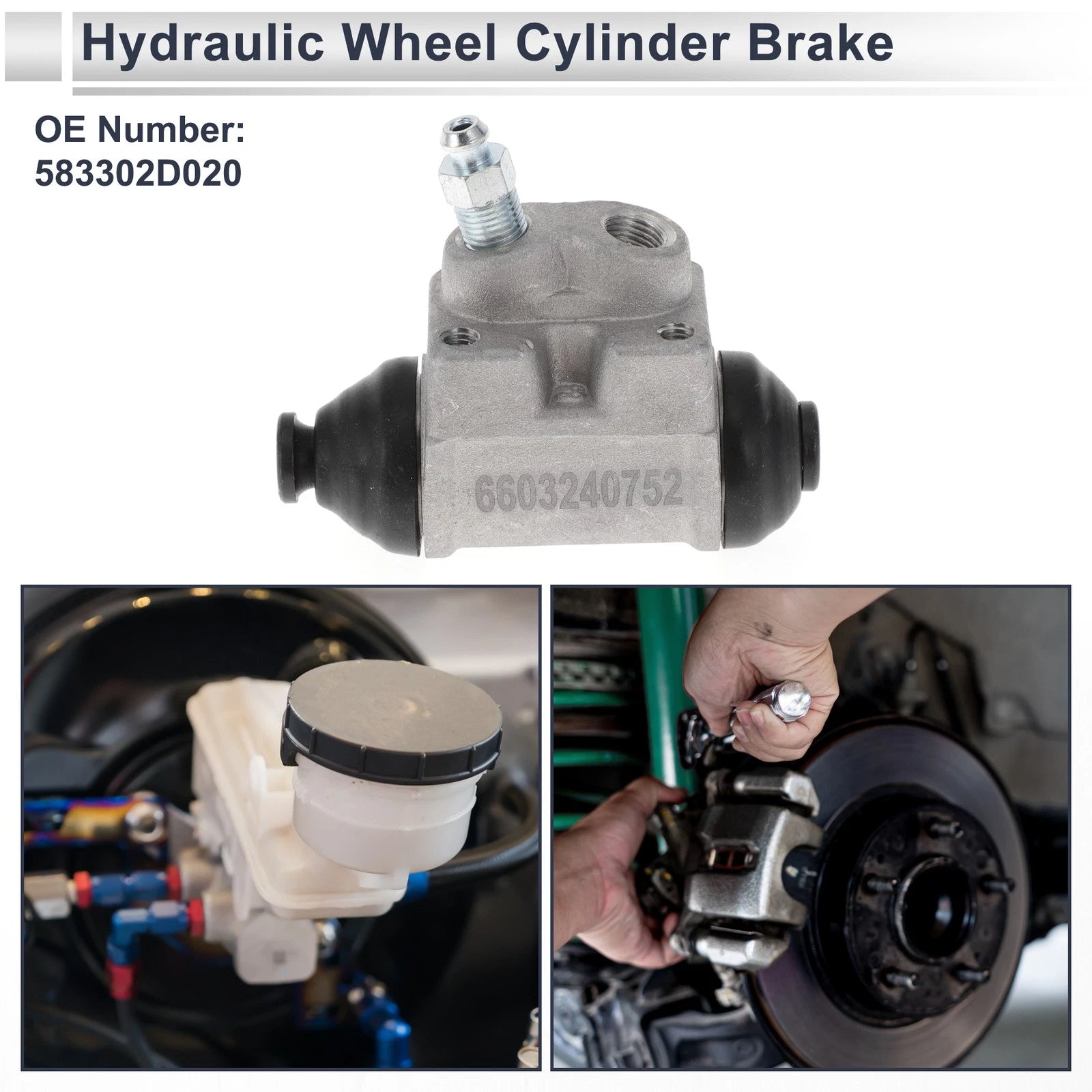 Rear Brake Wheel Cylinder No. 583302D020 for Hyundai Accent (2000–2002)