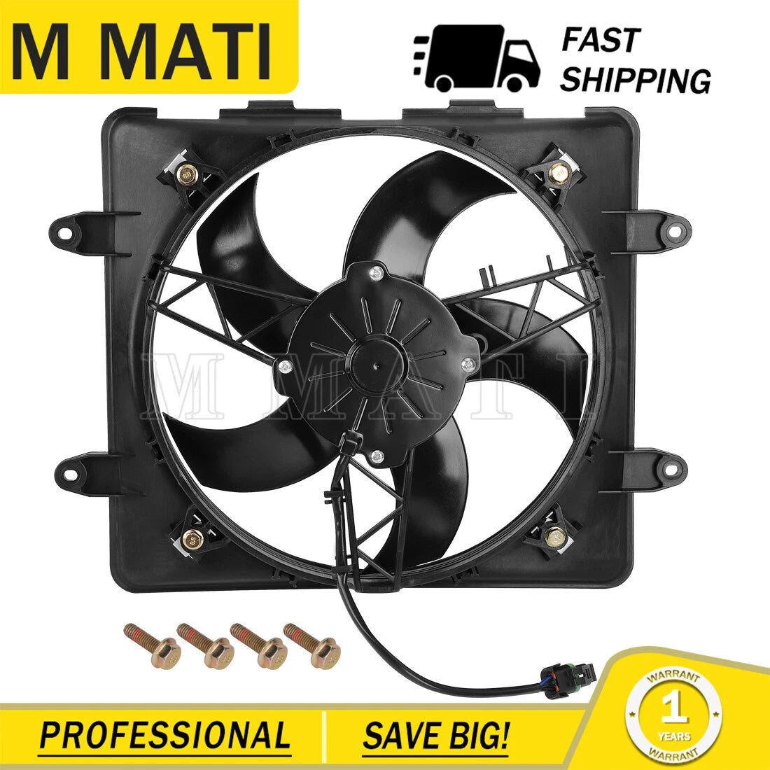 Radiator Cooling Fan & Shroud for Polaris RZR 800, RZR 4 800, RZR S 800 (2008–2014)