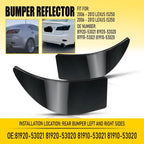 Smoked Lens Rear Bumper Reflector Covers for Lexus IS IS250 IS350 (2006–2013)