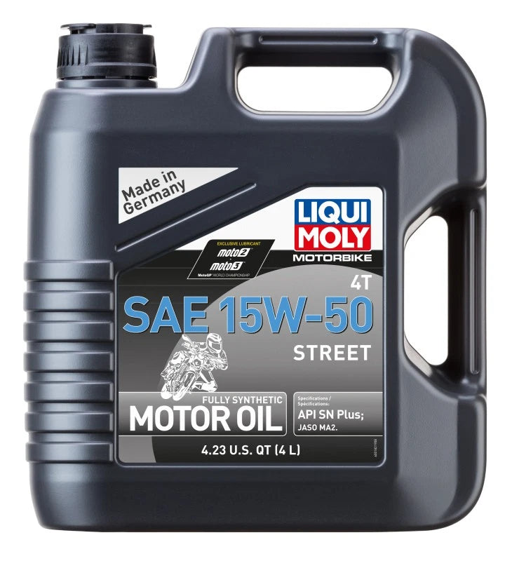 Set of 4 LIQUI MOLY 4L Motorbike 4T SAE 15W50 Oil