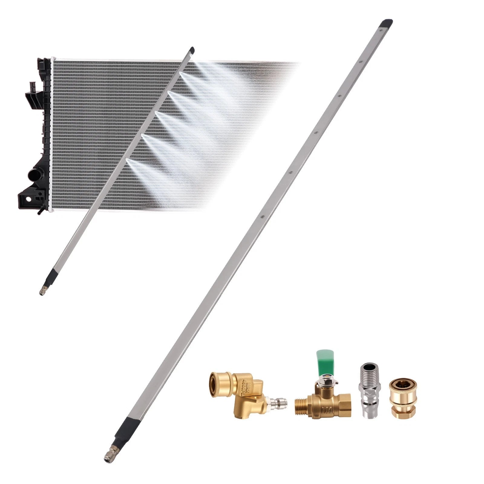 Stainless Steel Radiator Cleaning Wand for High Pressure Washer (39.4'')