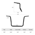 15.6" Rise Ape Hanger Handlebar for BMW R18 B (2020–2025) Black