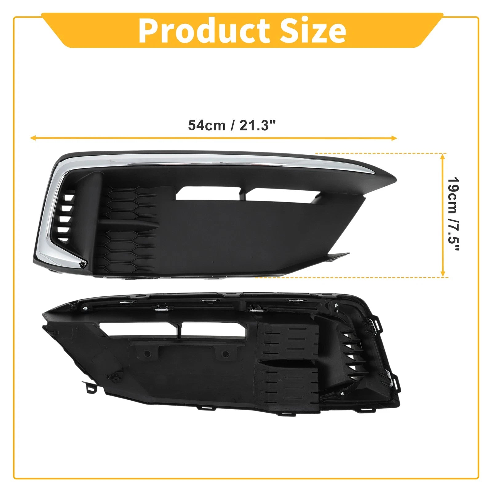 1 Pair Fog Light Grill for Honda Civic Coupe (2019–2021) 71185TBAA50