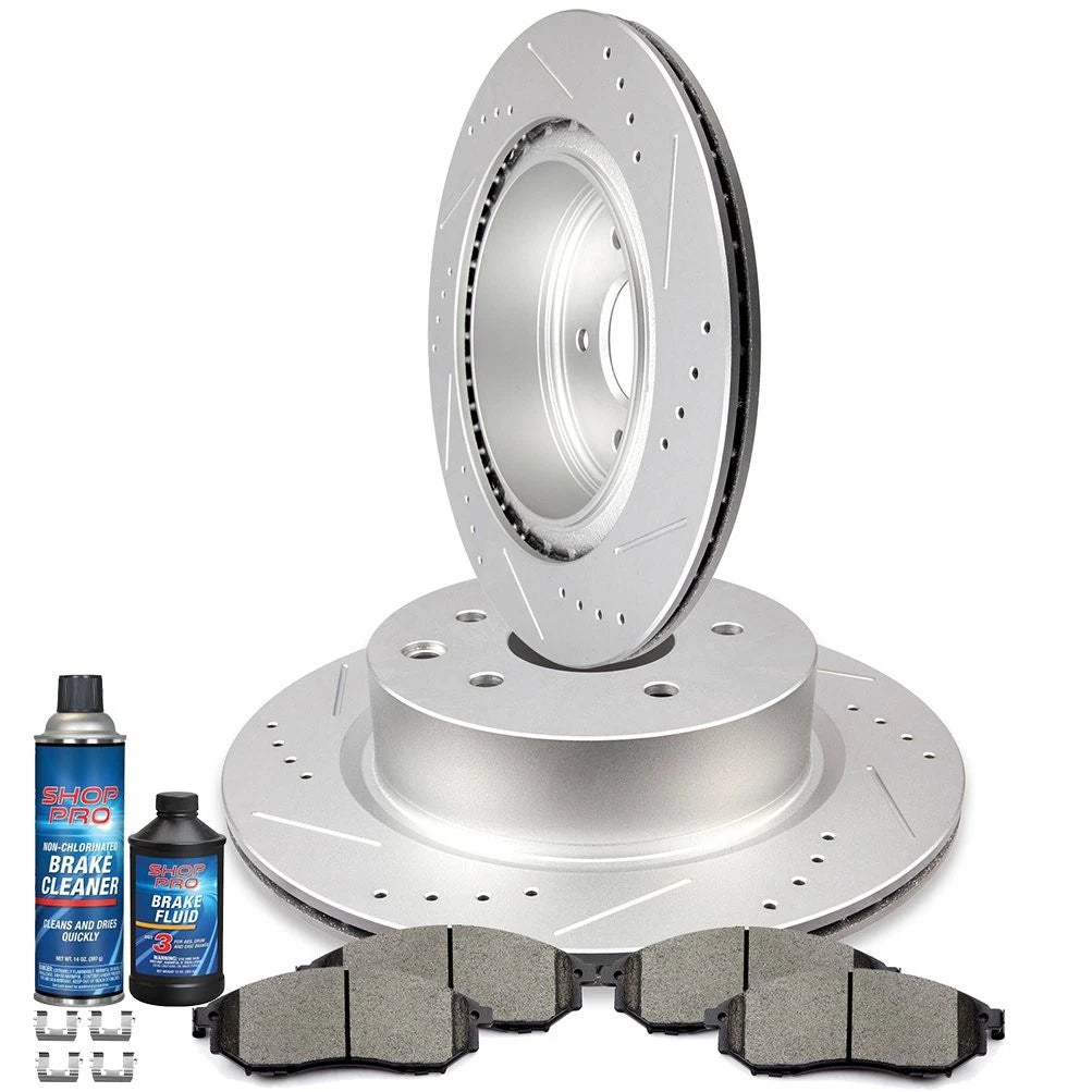 Drilled & Slotted Brake Pads and Rotors for Infiniti EX35 G37 (2008–2013)