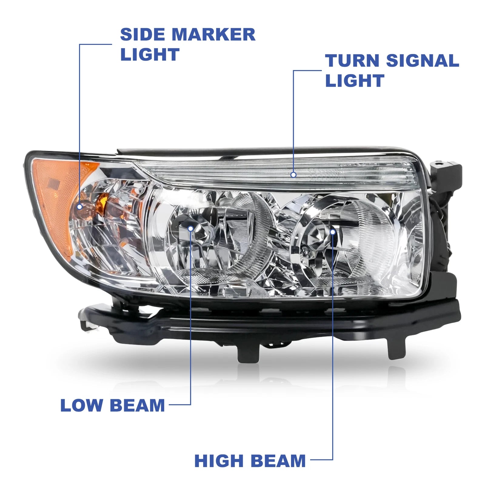 Halogen Headlight for Subaru Forester (2006-2008) Right Side
