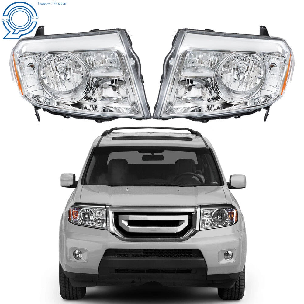 Chrome Headlamp for Honda Pilot (2009–2011)