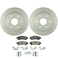 Set of 2 Bosch Rear Vented Rotors & Ceramic Brake Pads for Chevy GMC