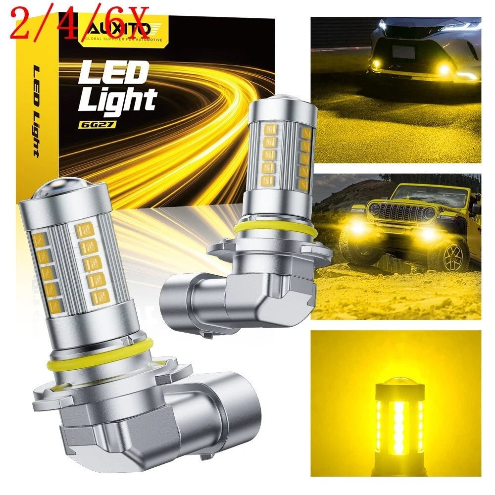 2X 9145 9140 H10 LED Fog Light Conversion Kit for Vehicles