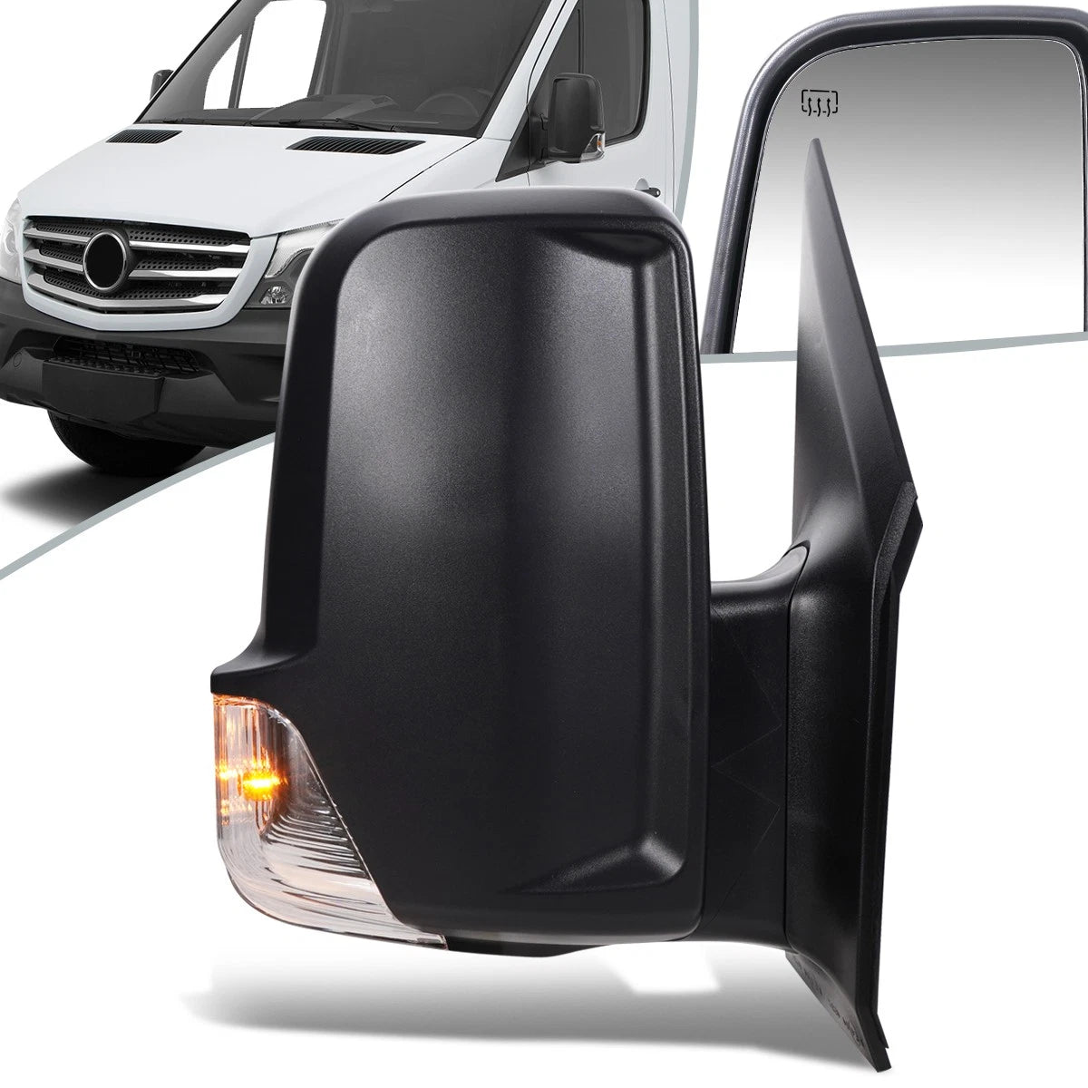 Powered Heated Side Door Mirror for Sprinter 2500 3500 (2006–2014) MB1321114