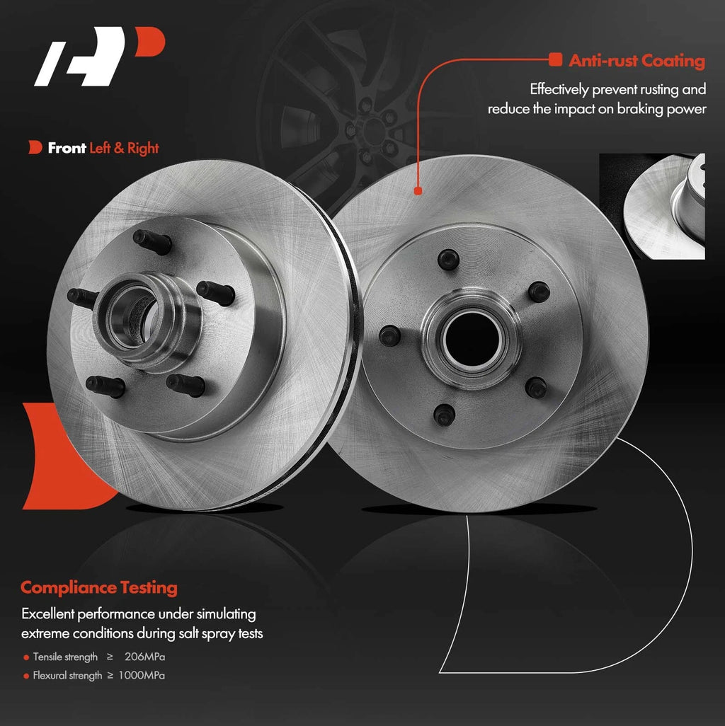 Front Disc Brake Rotors & Ceramic Pads for Ford Ranger (2003-2008)