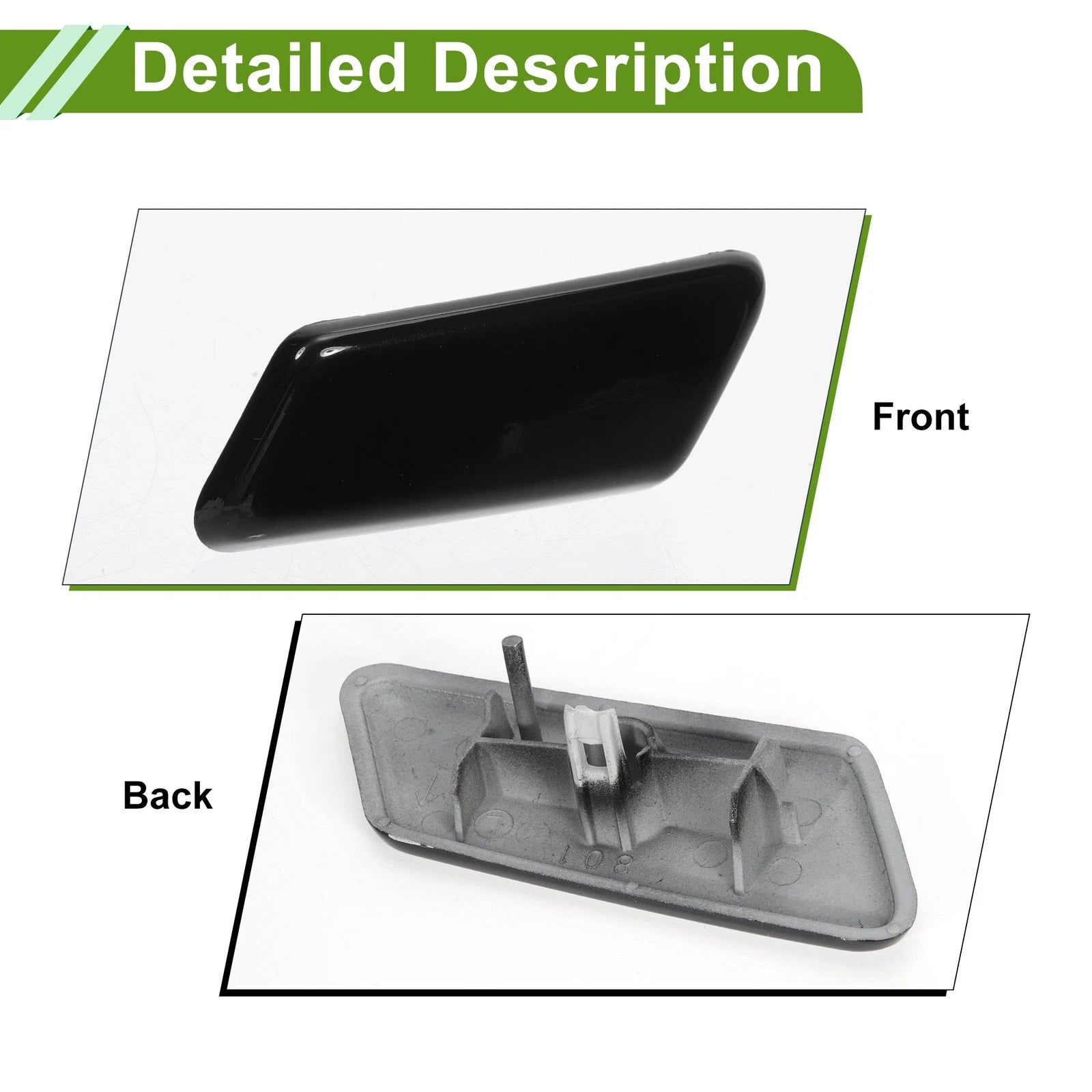 Front Left Washer Nozzle Cover Cap for Lexus GX460 (2014–2019) 8504560080 Black