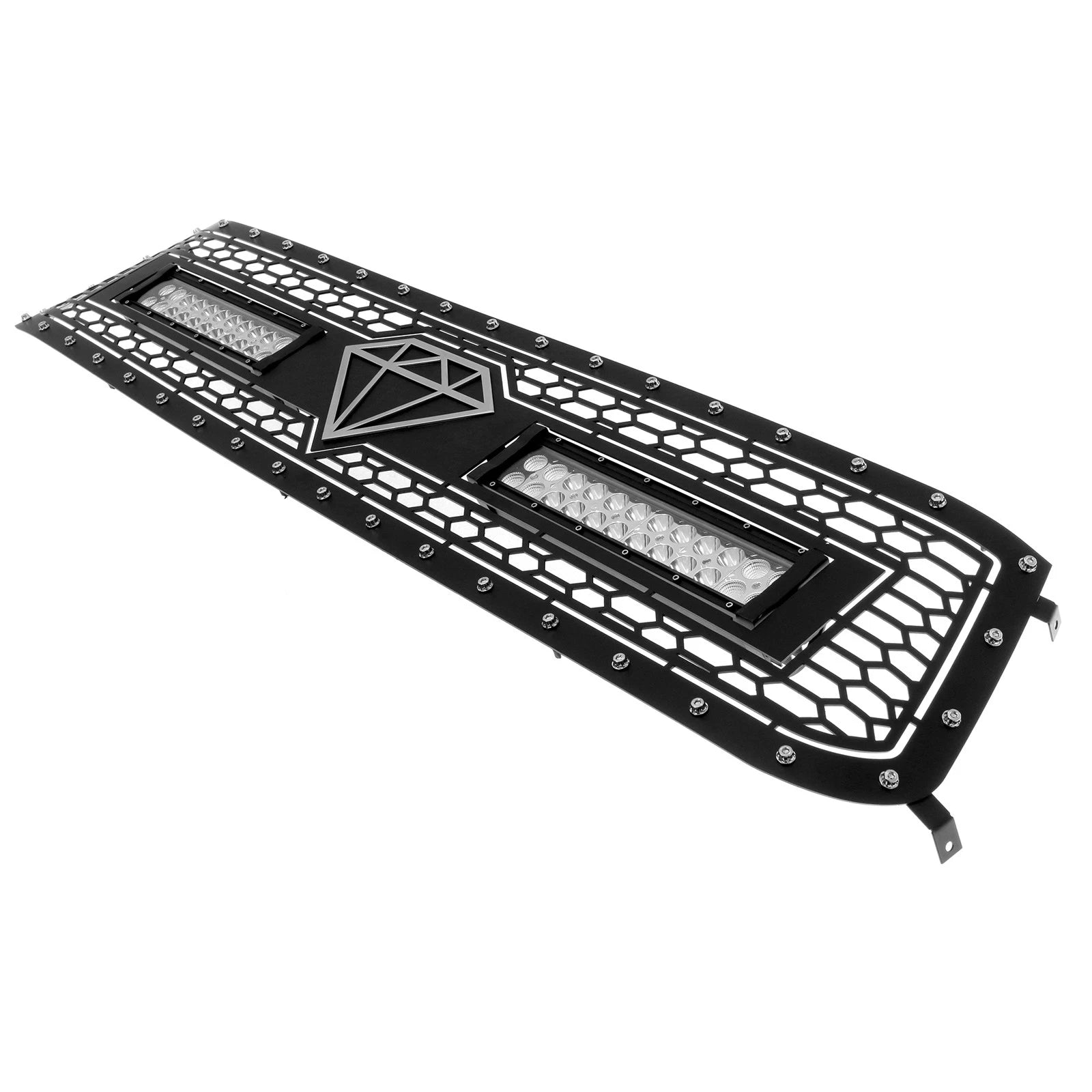 Upper Black Mesh Grille with LED Insert for Toyota Tundra (2014–2017)