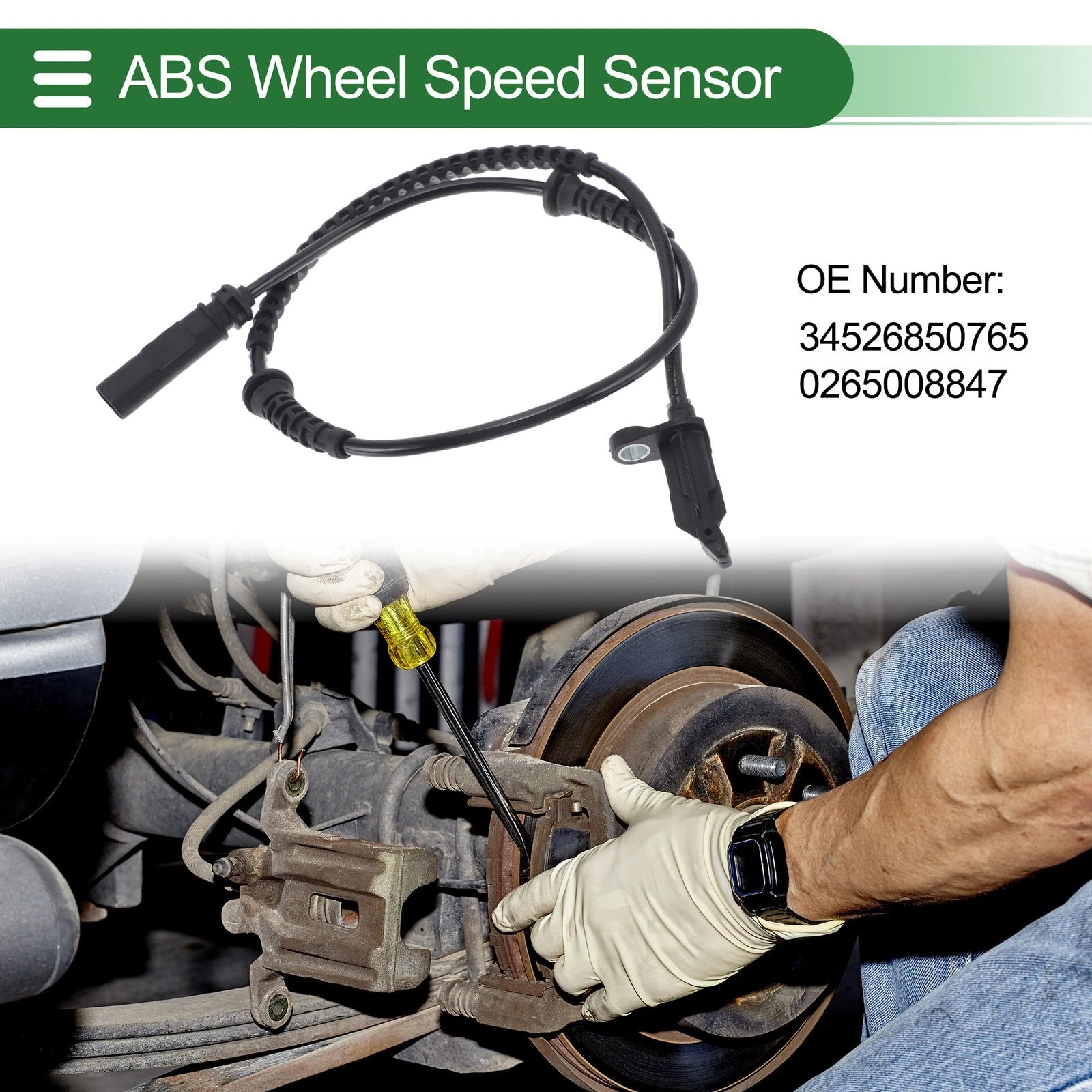 ABS Wheel Speed Sensor No. 34526850765 for BMW X1 (2016–2019) 1 Pc