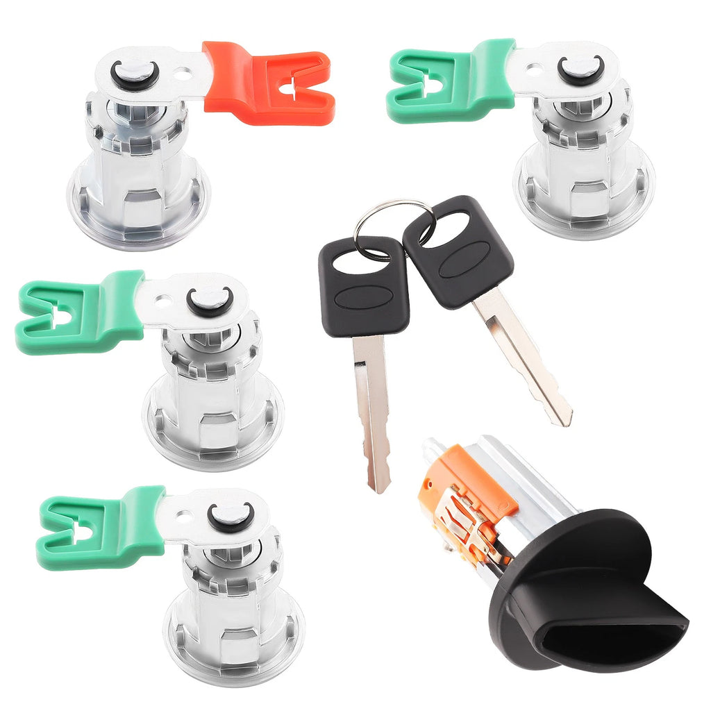 Ignition Lock Cylinder Door Lock Set & 2 Keys for Ford E150 E250 E350 (1997–2020)