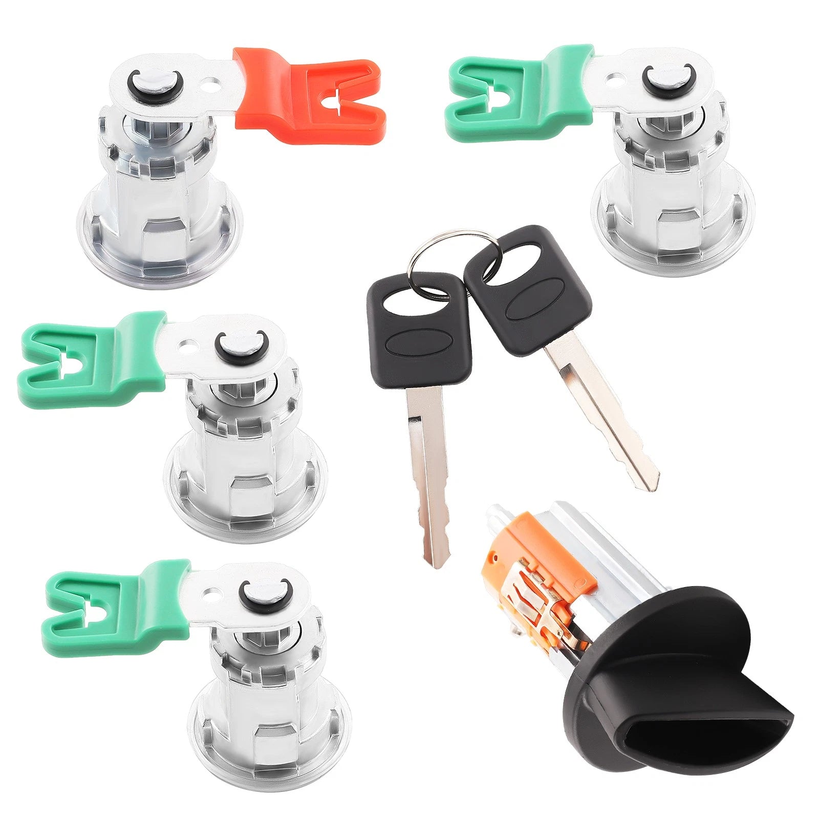 Ignition Lock Cylinder Door Lock Set & 2 Keys for Ford E150 E250 E350 (1997–2020)