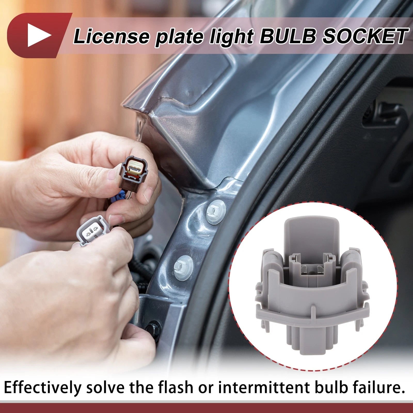 1 Pcs License Plate Light Socket for Honda Civic Sedan (1999–2011) No. 34102S60003