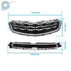 Chrome Front Upper and Lower Grille for Chevy Cruze Limited (2015-2016)