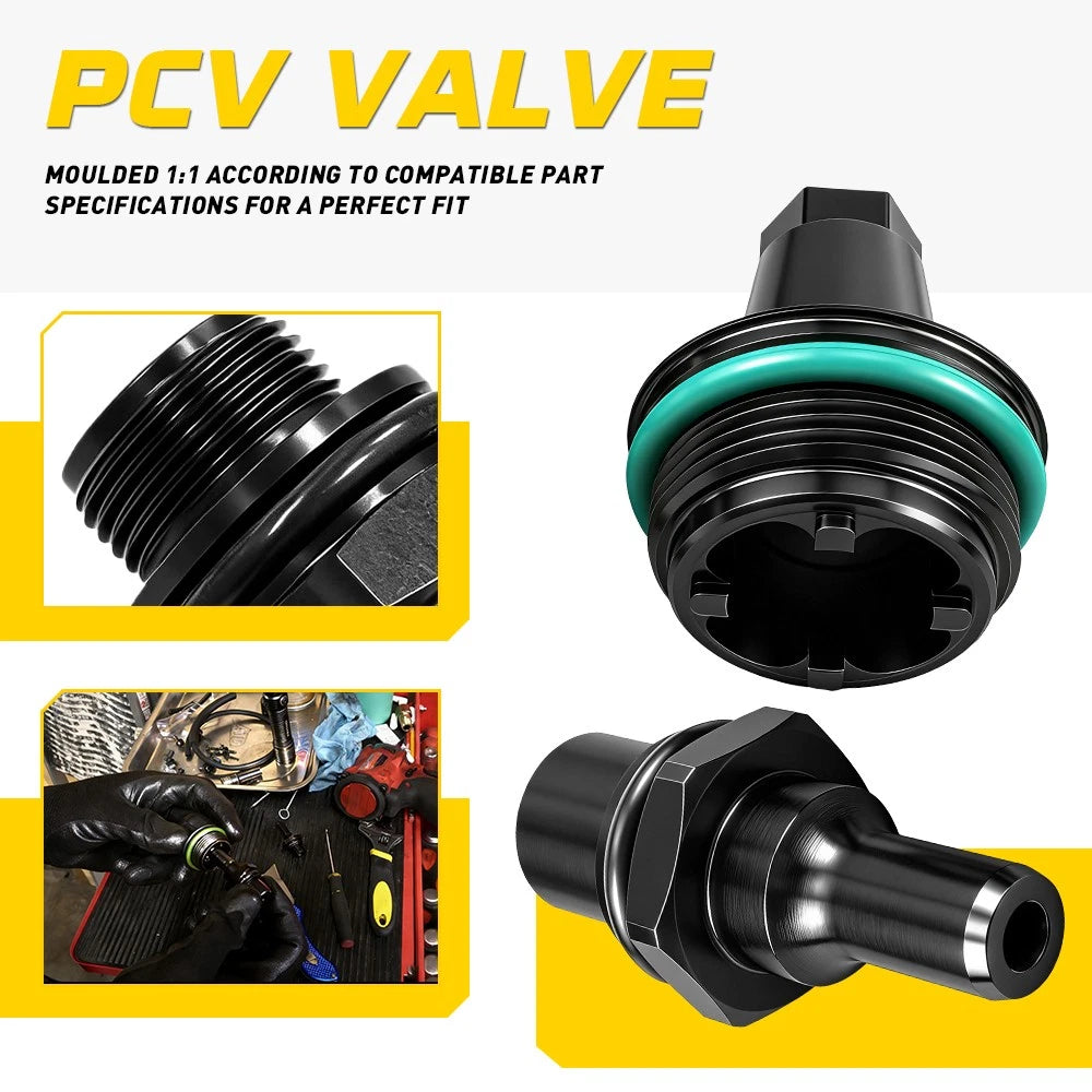 PCV Valve with Cover Kit for BMW 1M 335i 535i 740i X6 Z4 (2011–2013) 11127565284 EXV