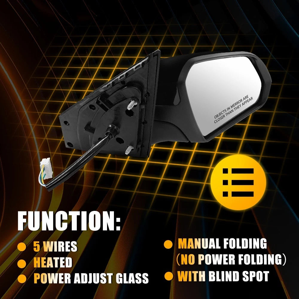 Passenger Side Heated Mirror for Hyundai Sonata (2015â2018)