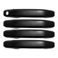 8pc Luxury FX Black Door Handle Cover for 2019-2020 Chevy Silverado 1500 Dbl Cab