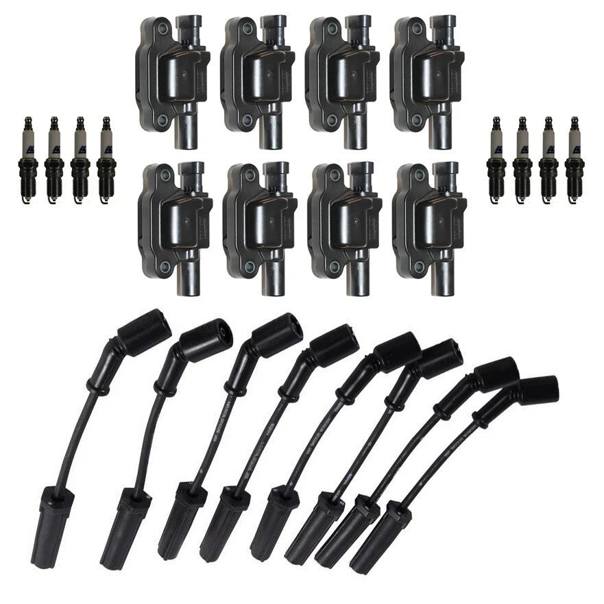 Ignition Wires & Coils Set of 8 with Spark Plugs for Chevy GMC Hummer V8