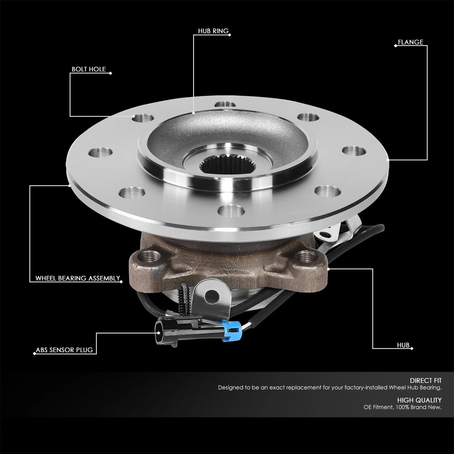 Front Wheel Bearing Hub for Chevy GMC K1500 K2500 K3500 (1995–2000)