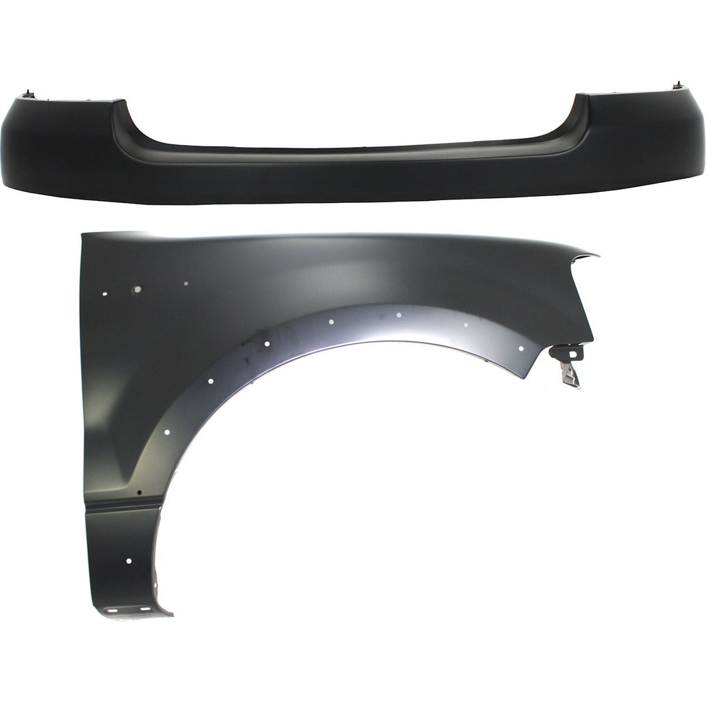 Set of 2 Bumper Covers for 2004-2006 Ford F-150
