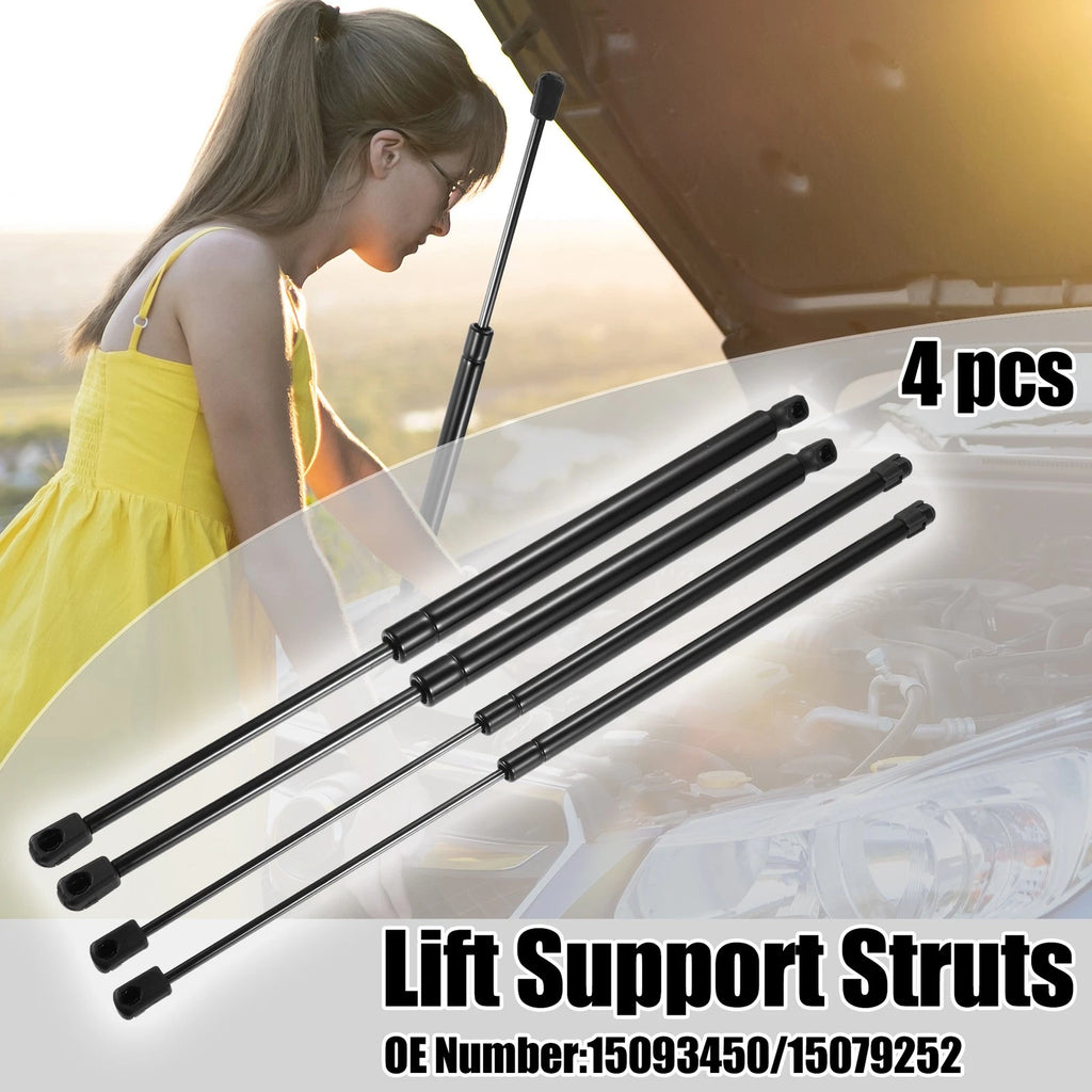 Set of 4 Rear Window Glass & Tailgate Lift Support Gas Struts for Buick Rainier (2004–2007)