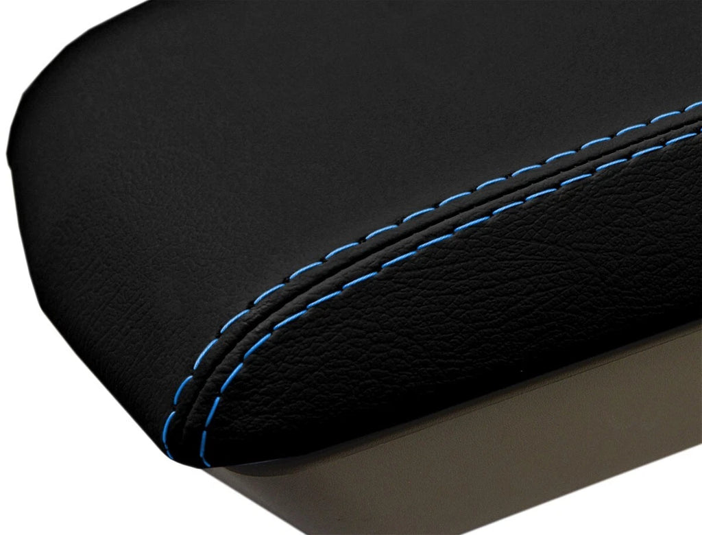 Console Lid Armrest Cover for Cadillac CTS (2008–2014) Blue Stitch