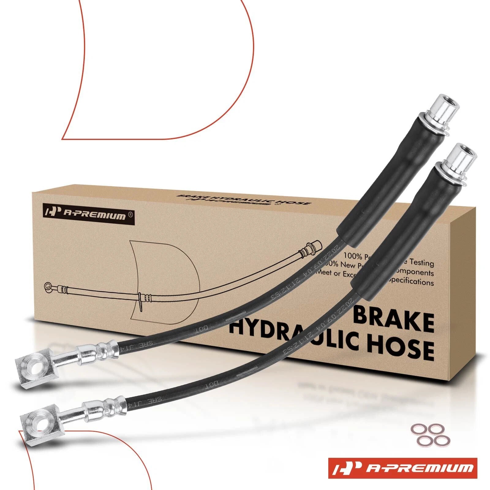 2X Rear Brake Hydraulic Hose for Cadillac ATS CTS Camaro (2016–2017)
