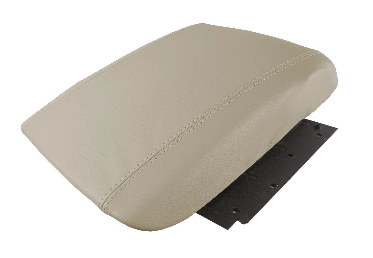 Console Lid Armrest Cover for Cadillac Escalade (2002–2006) Beige PVC Leather