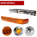 2Pcs Amber Bumper Signal Light Cover for Chevy S10 Blazer GMC Sonoma