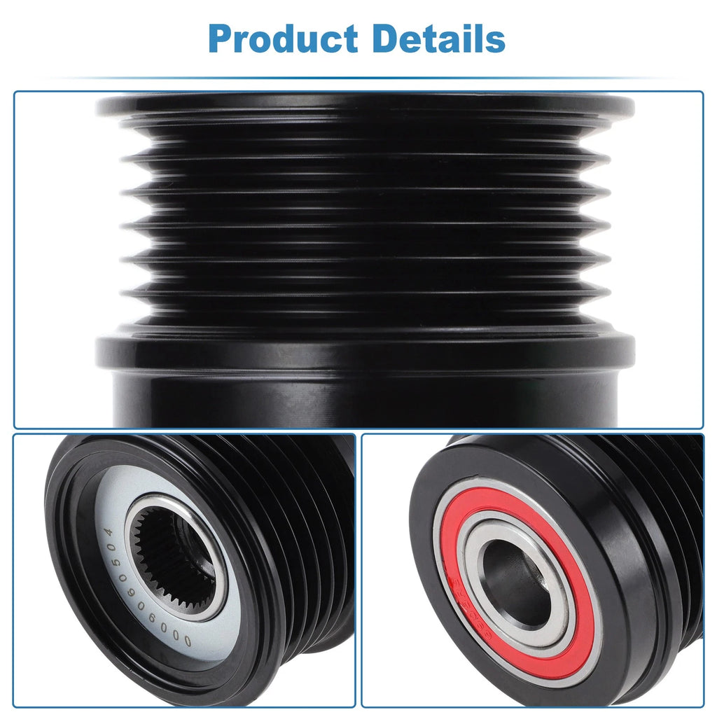 Set of 1 Alternator Freewheel Clutch Pulley for Infiniti Q50 2.0T (2016–2017)