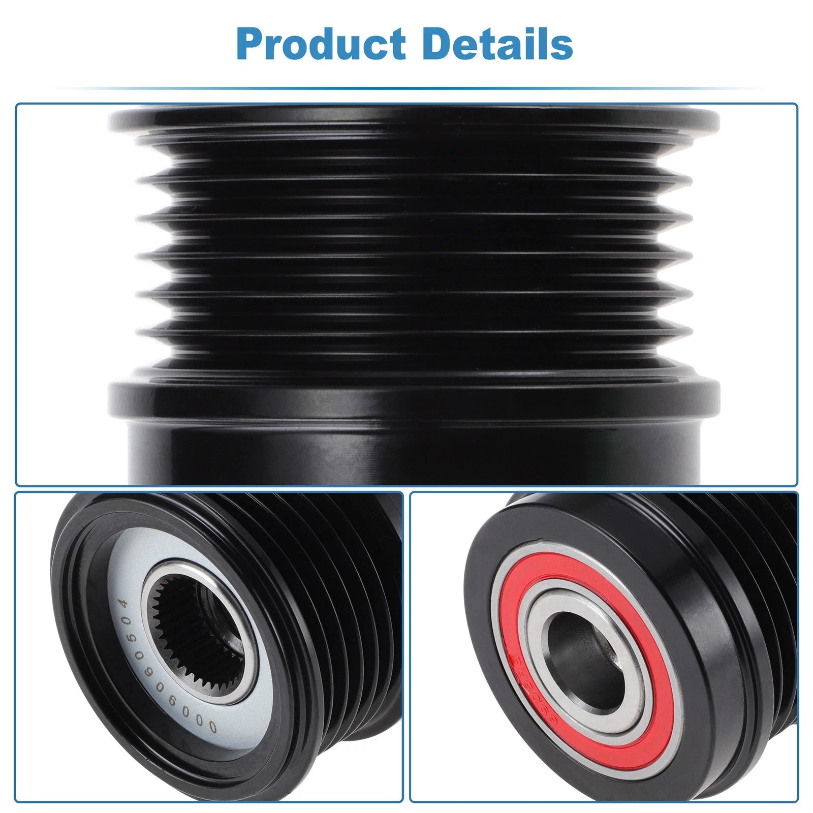Set of 1 Alternator Freewheel Clutch Pulley for Infiniti Q50 2.0T (2016–2017)