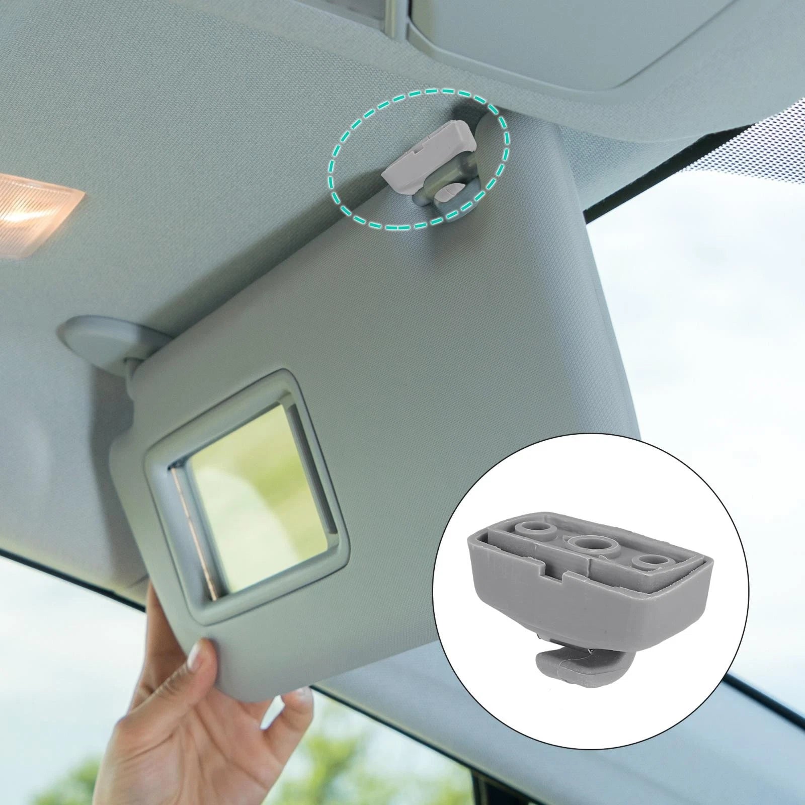 Sun Visor Hook Clip Bracket 3B0857561A for VW Golf (2006–2014)