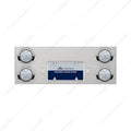 Rear Stainless Center Tail Panel Replacement w/ 4 Red LED Lights for Toyota