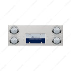 Rear Stainless Center Tail Panel Replacement w/ 4 Red LED Lights for Toyota