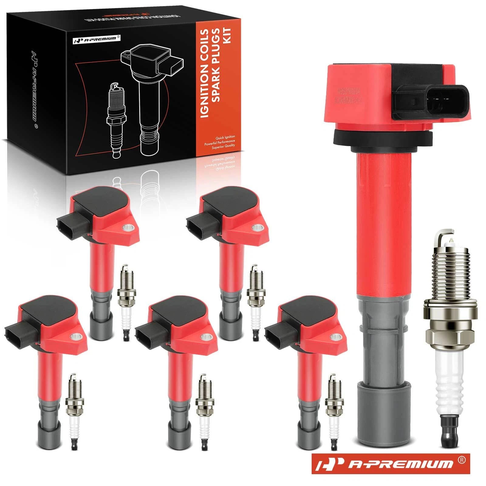 6X Ignition Coils & 6X Iridium Platinum Spark Plugs for Honda Acura 
