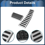 2X Foot Accelerator Pedal Covers for Honda Civic (2006–2009) Silver Tone