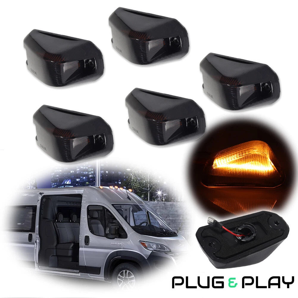 5X LED Amber Front Cab Roof Running Light for Dodge RAM Promaster
