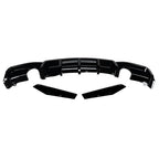 3 x Glossy Black Rear Splitter Lip for BMW 3-Series F30 F31 F35 M-Sport (2012-2019)
